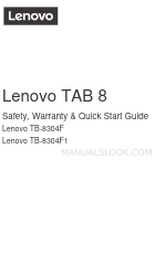 Lenovo TAB 8 Güvenlik, Garanti ve Hızlı Başlangıç Kılavuzu