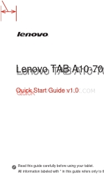 Lenovo TAB A10-70 Посібник із швидкого старту