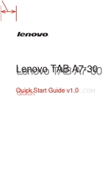 Lenovo TAB A7-30 クイック・スタート・マニュアル