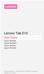 Lenovo Tab E10 Manuel de l'utilisateur