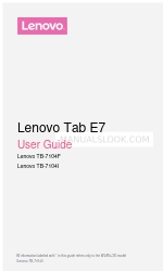 Lenovo Tab E7 Podręcznik użytkownika