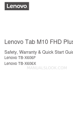 Lenovo Tab M10 FHD Plus Руководство по безопасности, гарантии и быстрому запуску