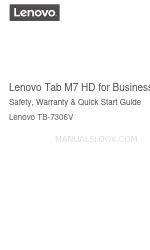 Lenovo Tab M7 안전, 보증 및 빠른 시작 매뉴얼