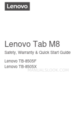 Lenovo Tab M8 Skrócona instrukcja obsługi