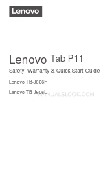 Lenovo Tab P11 Manuale di sicurezza, garanzia e avvio rapido