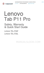 Lenovo Tab P11 Pro Manuale di sicurezza, garanzia e avvio rapido