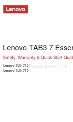 Lenovo TAB3 7 Essential Manuale di sicurezza, garanzia e avvio rapido