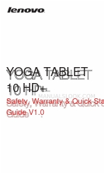 Lenovo YOGA TABLET 10 HD+ Veiligheid, garantie en snelstarthandleiding