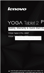 Lenovo YOGA Tablet 2 Pro-1380F Посібник із швидкого старту