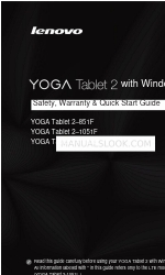 Lenovo YOGA Tablet 2-851F Veiligheid, garantie en snelstarthandleiding