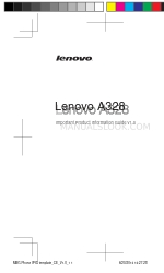 Lenovo A328 Important Product Information Manual