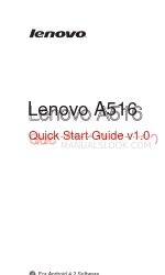 Lenovo A516 Посібник із швидкого старту