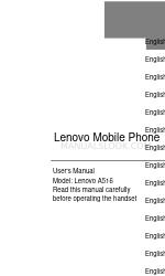 Lenovo A516 Посібник користувача