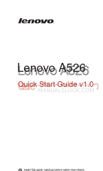 Lenovo A526 Краткое руководство по эксплуатации