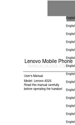 Lenovo A526 Manuale d'uso