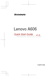 Lenovo A606 Schnellstart-Handbuch