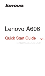 Lenovo A606 Manual de início rápido