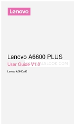 Lenovo A6600 PLUS Kullanıcı Kılavuzu
