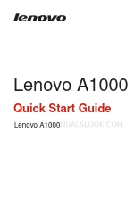 Lenovo IdeaTab A1000 Quick Start Manual