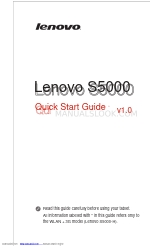 Lenovo Lenovo S5000 Manual de inicio rápido