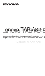 Lenovo TAB A8-50 Важная информация о продукте Руководство