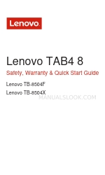 Lenovo TB-8504X Manual de segurança, garantia e início rápido