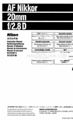 Nikon AF Nikkor 20mm f/2.8D Instruction Manual