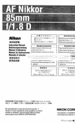 Nikon AF Nikkor 85mm f/1.4D IF Instruction Manual