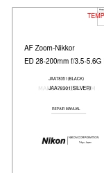 Nikon JAA78301 Onarım Kılavuzu