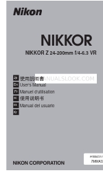 Nikon NIKKOR Z 24-200mm f/4-6.3 VR User Manual