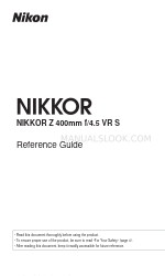 Nikon NIKKOR Z 400mm f/4.5 VR S Reference Manual