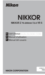 Nikon NIKKOR Z 70-200mm f/2.8 VR S User Manual