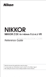 Nikon NIKKOR Z DX 18-140mm f/3.5-6.3 VR Reference Manual