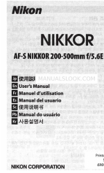 Nikon AF-S NIKKOR Manuel de l'utilisateur