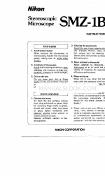 Nikon SMZ-1B Instructions