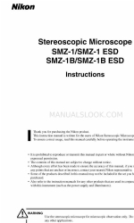 Nikon SMZ-1B ESD Инструкция по применению