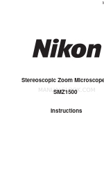 Nikon SMZ1500 Manuel d'instructions