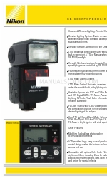 Nikon SB600 - SB 600 - Hot-shoe clip-on Flash Specificaties