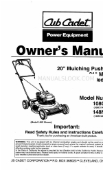 Cub Cadet 108C Owner's Manual