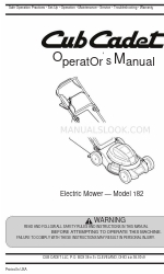 Cub Cadet 182 Operator's Manual