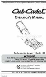 Cub Cadet 188 Operator's Manual