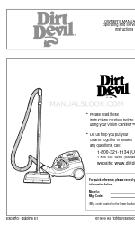 Dirt Devil Vision Canister Benutzerhandbuch