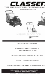 Classen TR-20H Manual do operador