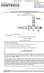 acorn controls TEMPFLOW TZV Інструкції з монтажу, експлуатації та технічного обслуговування