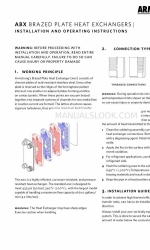 Armstrong ABX BR AZED PL ATE HEAT EXCHANGERS Инструкции по установке и эксплуатации