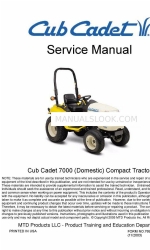 Cub Cadet Domestic Series 7000 Руководство по эксплуатации