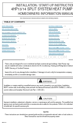 Armstrong Air Conditioning 4HP13 Installation & Start-Up Instructions