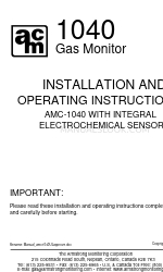 Armstrong Monitoring AMC-1040 据付・取扱説明書