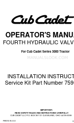 Cub Cadet Series 3000 Gebruikershandleiding