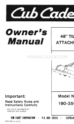 Cub Cadet 190-356-100 Benutzerhandbuch